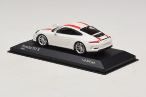 Porsche 911 991.1 R Vit Med Röda Ränder Minichamps 1:43 410066220 Metall — bild 4 av 6
