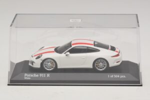 Porsche 911 991.1 R Vit Med Röda Ränder Minichamps 1:43 410066220 Metall — bild 5 av 6