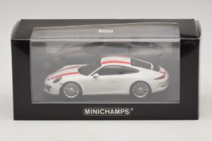 Porsche 911 991.1 R Vit Med Röda Ränder Minichamps 1:43 410066220 Metall — bild 6 av 6