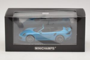 Porsche 911 991.1 Turbo S Cabriolet Blå Minichamps 1:43 410067182 Metall — bild 5 av 5
