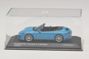 Porsche 911 991.2 Carrera 4 Cabriolet Blå Minichamps 1:43 410067232 Metall — bild 4 av 5