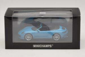 Porsche 911 991.2 Carrera 4 Cabriolet Blå Minichamps 1:43 410067232 Metall — bild 5 av 5