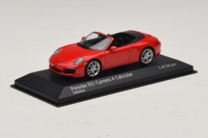 Porsche 911 991.2 Carrera 4 Cabriolet Röd Minichamps 1:43 410067230 Metall — bild 2 av 5