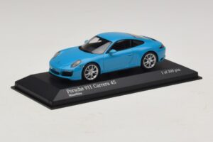 Porsche 911 991.2 Carrera 4S Blå Minichamps 1:43 410067242 Metall — bild 2 av 5