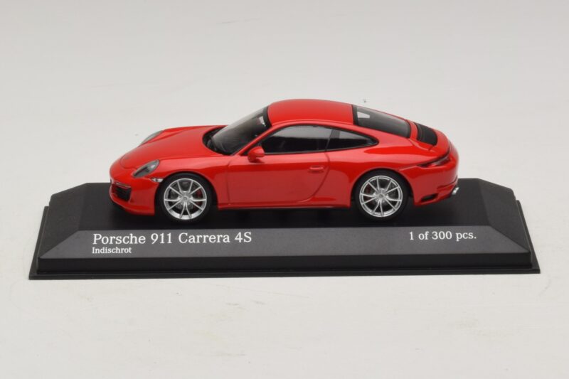 Porsche 911 991.2 Carrera 4S Röd Minichamps 1:43 410067240 Metall
