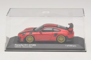 Porsche 911 991.2 GT2 RS Weissach Package Röd Minichamps 1:43 410067221 Metall — bild 4 av 5