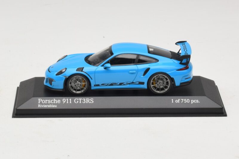 Porsche 911 991 GT3 RS Blå Minichamps 1:43 410063222 Metall