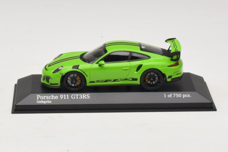 Porsche 911 991 GT3 RS Grön Minichamps 1:43 410063224 Metall