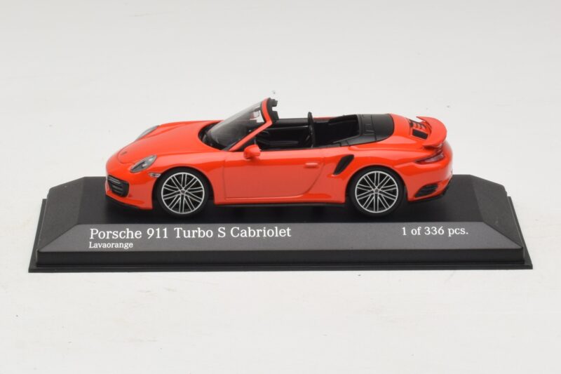 Porsche 911 991 Turbo S Cabriolet Orange Minichamps 1:43 410067181 Metall