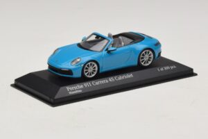 Porsche 911 992 Carrera 4S Cabriolet Blå Minichamps 1:43 410069332 Metall — bild 2 av 5