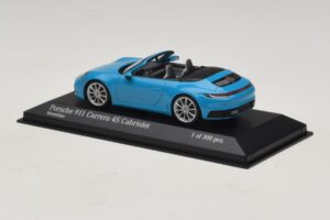 Porsche 911 992 Carrera 4S Cabriolet Blå Minichamps 1:43 410069332 Metall — bild 3 av 5