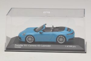 Porsche 911 992 Carrera 4S Cabriolet Blå Minichamps 1:43 410069332 Metall — bild 4 av 5