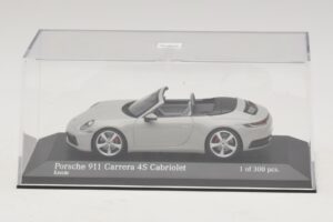Porsche 911 992 Carrera 4S Cabriolet Grå Minichamps 1:43 410069331 Metall — bild 4 av 5