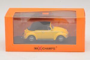 Volkswagen 1302 Cabriolet Gul Maxichamps 1:43 940055030 Metall — bild 5 av 5