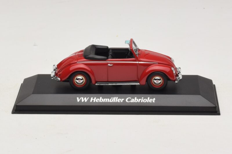 Volkswagen Hebmuller Cabriolet Röd Maxichamps 1:43 940052131 Metall